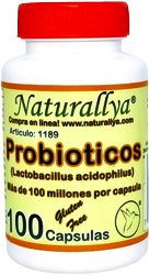 Probioticos Acidophilus 100 Millones por capsula c/100 capsulas