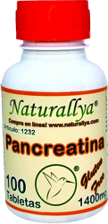 Pancreatina 100 Tabletas 1400mg