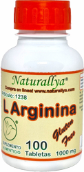 L Arginina 1000 mgs. 100 Tabletas