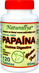 Papaína 120 Tabletas 65 mg