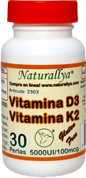 Vitamina D3 y K2 30 Perlas