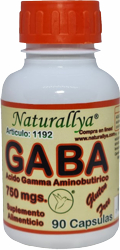 GABA Acido Gamma Aminobutirico 750mg 90 capsulas
