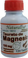 Taurato de Magnesio 120 Tabletas 100mg