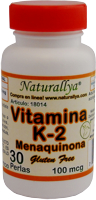 Vitamina K-2 Menaquinona 30 Perlas 100 mcg