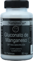 Gluconato de Manganeso 100 Tabletas 50mg