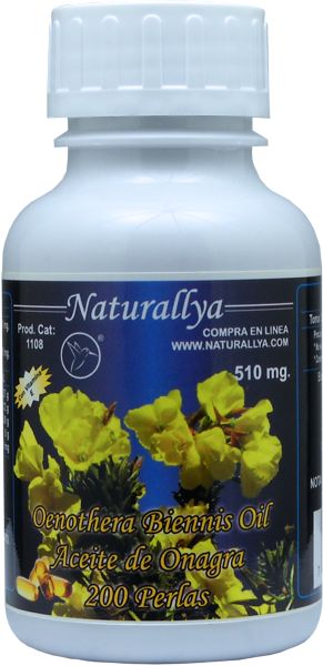 Aceite de Onagra (Oenothera Biennis) 200 Perlas de 510 mgs.