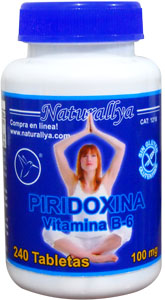 Vitamina B6 Piridoxina 240 tabletas 100mg
