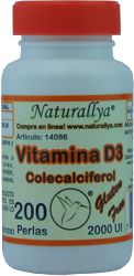 Vitamina D3 2000 UI C/200 Perlas